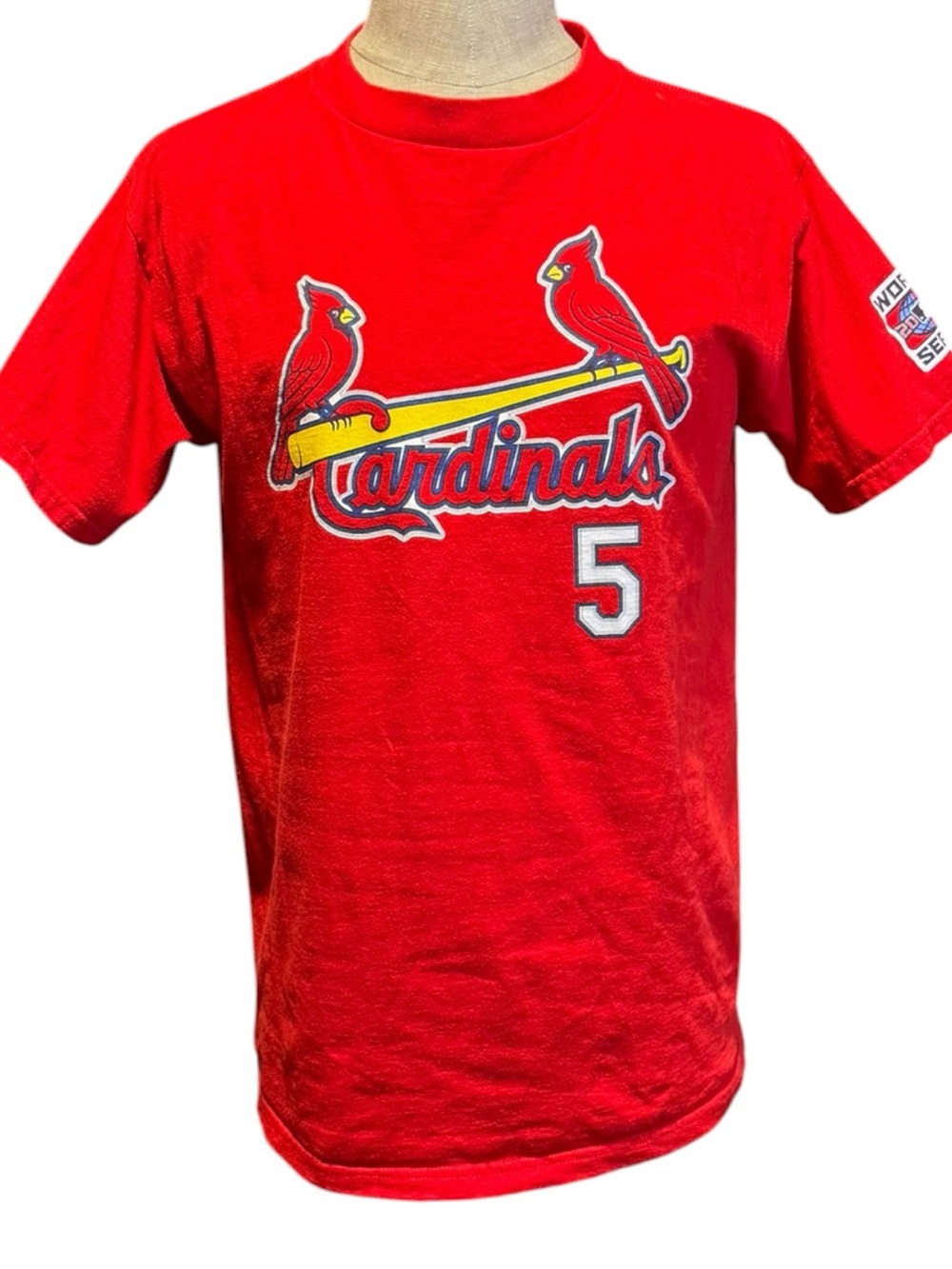 Albert Pujols Cardinals Shirt Youth XL 18/20 2006 World Series MLB Lee Sport Red